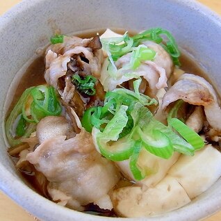 豆腐と舞茸の豚バラ蒸し煮